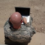 solider with laptop