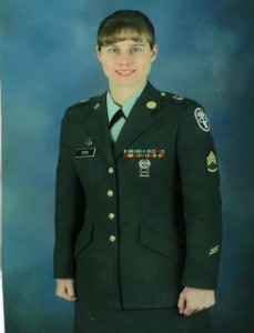 Michelle Beshears as a young Army