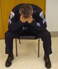 Police officer distressed