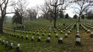 Wreaths on Graves in Arlington National Cemetery