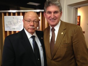 James Green, Jr. (left) with Senator Joe Manchin III.