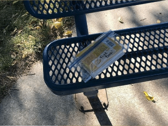 random acts of reading park bench