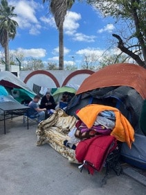 migrant tents southwest border visit Sadulski